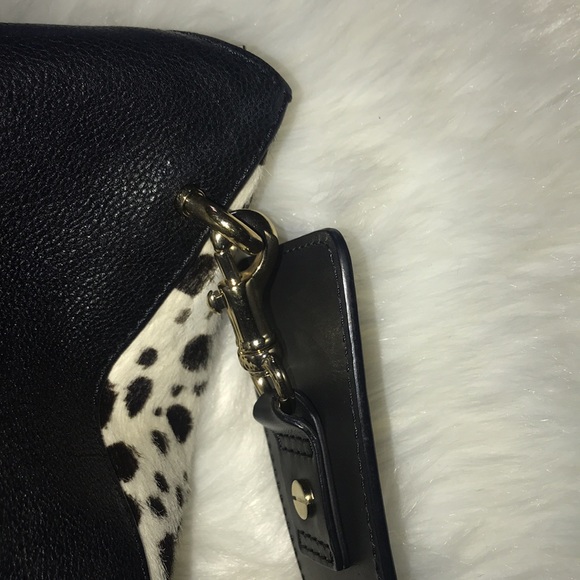 AUTHENTIC CHLOE BLACK & WHITE FUR/ CALF SKIN LEATHER - Picture 9 of 16